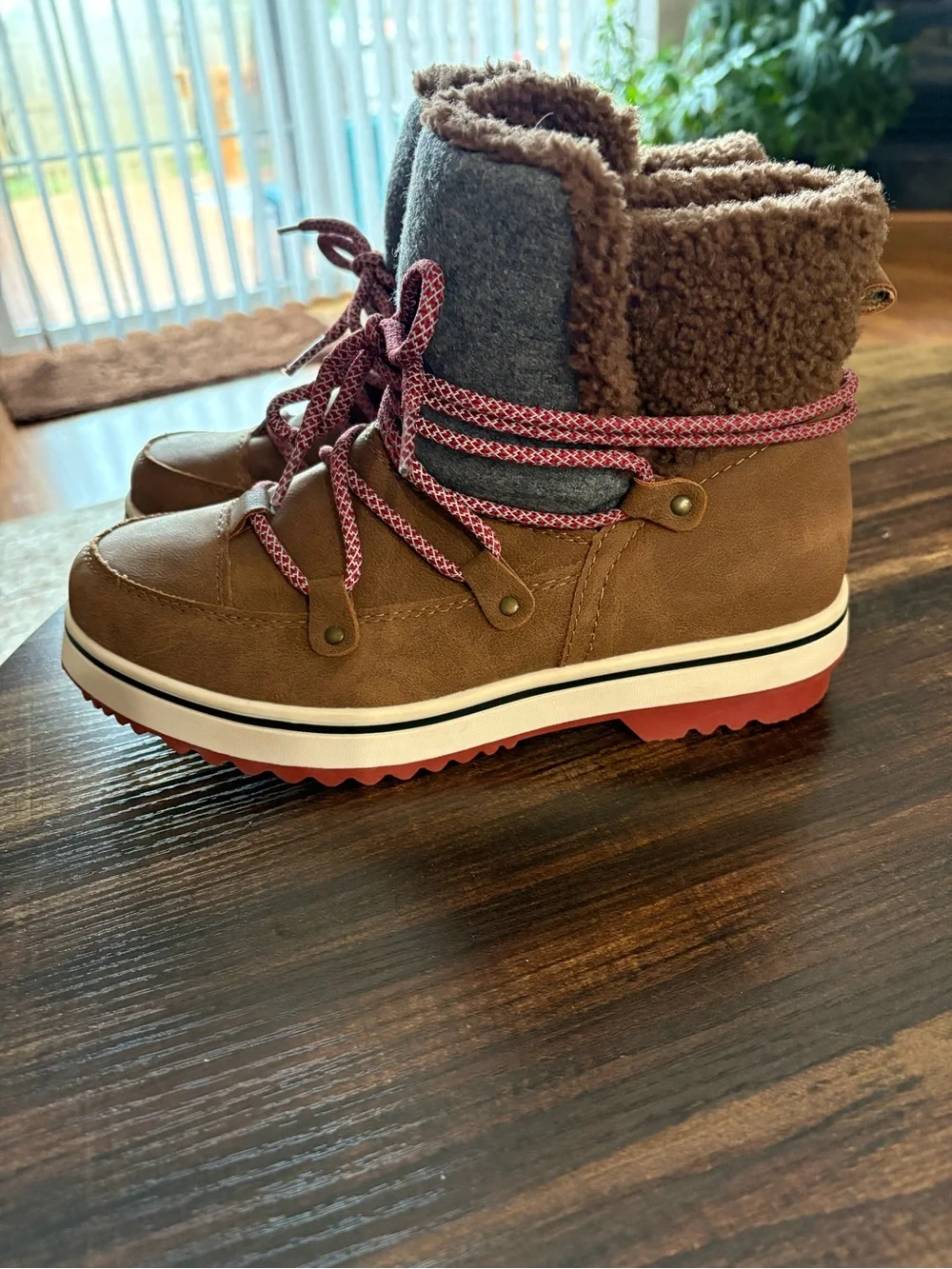 Brown Faux-Shearling Duck Boots - Muk Luk